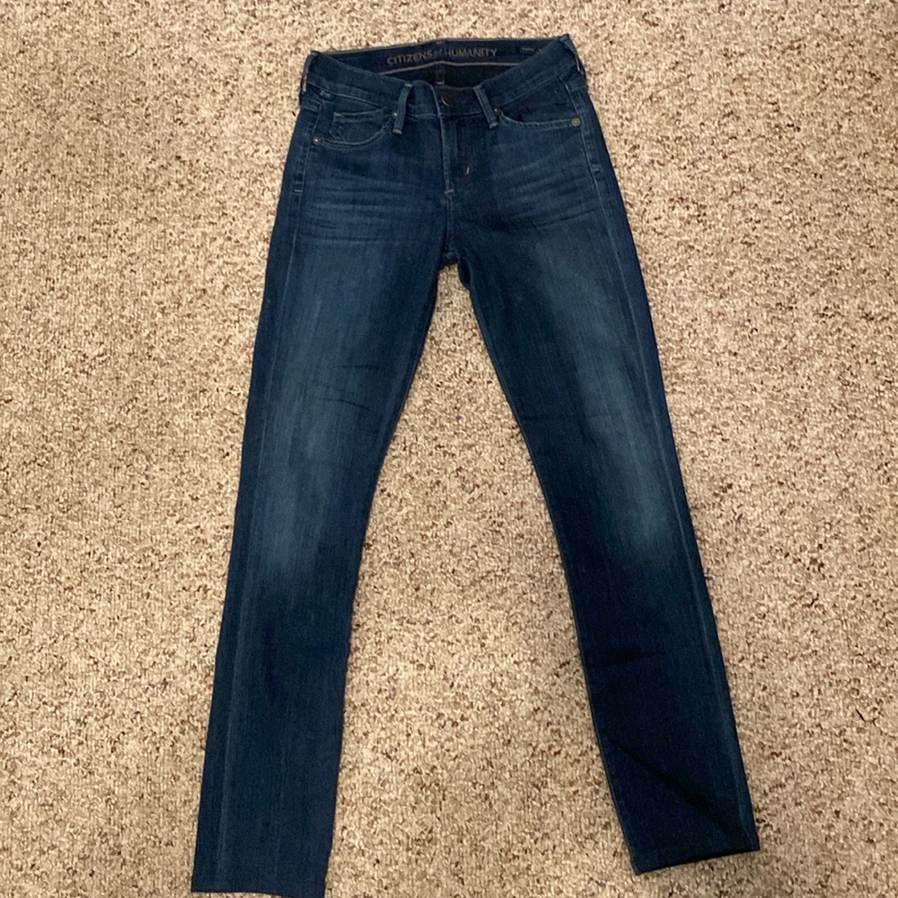 Citizens for Humanity dark blue skinny jeans.in good condition.